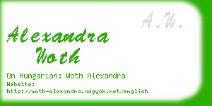 alexandra woth business card
